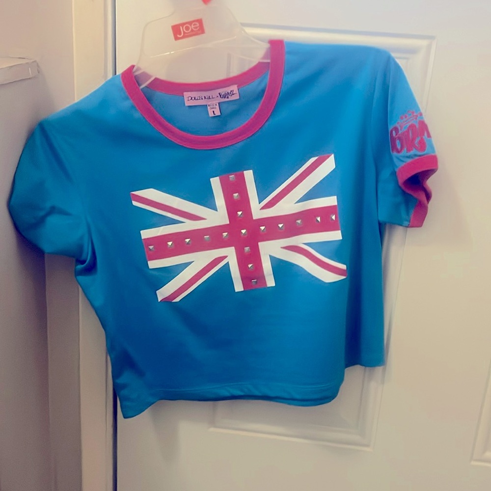 Dolls Kill Blue Union Jack Tee